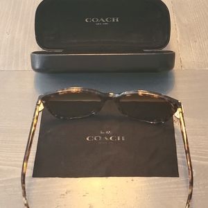 Coach polarized tortoiseshell sunglasses